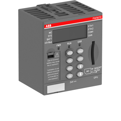 Módulo processador ABB PM5670-2ETH 1SAP151000R0378 AC500 novo e original em estoque.